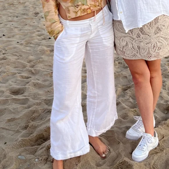 Banana Republic Low Rise Linen Pants - Main Image